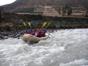 family holiday rafting Peru
