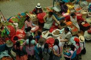 stall holders Urubamba Sacred valley peru