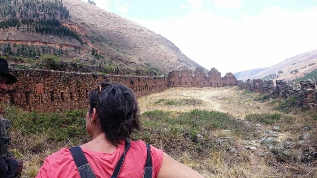 Looking at Kallanka ruins, Incallajta, Bolivia