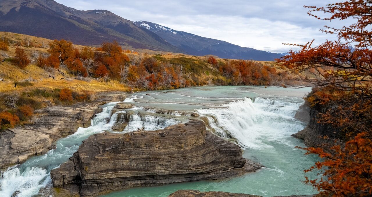 A photo of Paine Waterfall, Awasi Patagonia, Chile