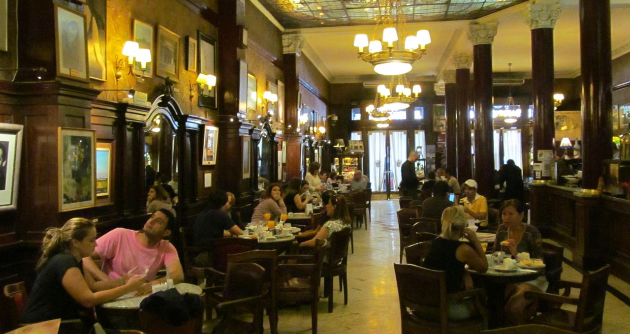 Classic cafeteria interior Buenos Aires Argentina