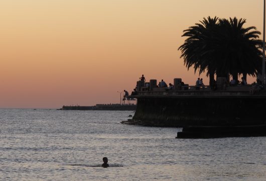 Beachfront sunset Montevideo