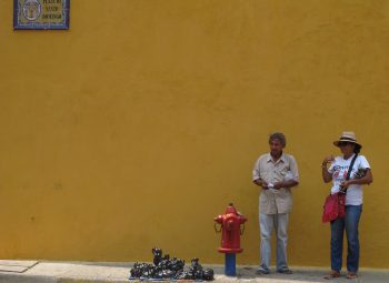 Street sellers in Cartagena Colombia