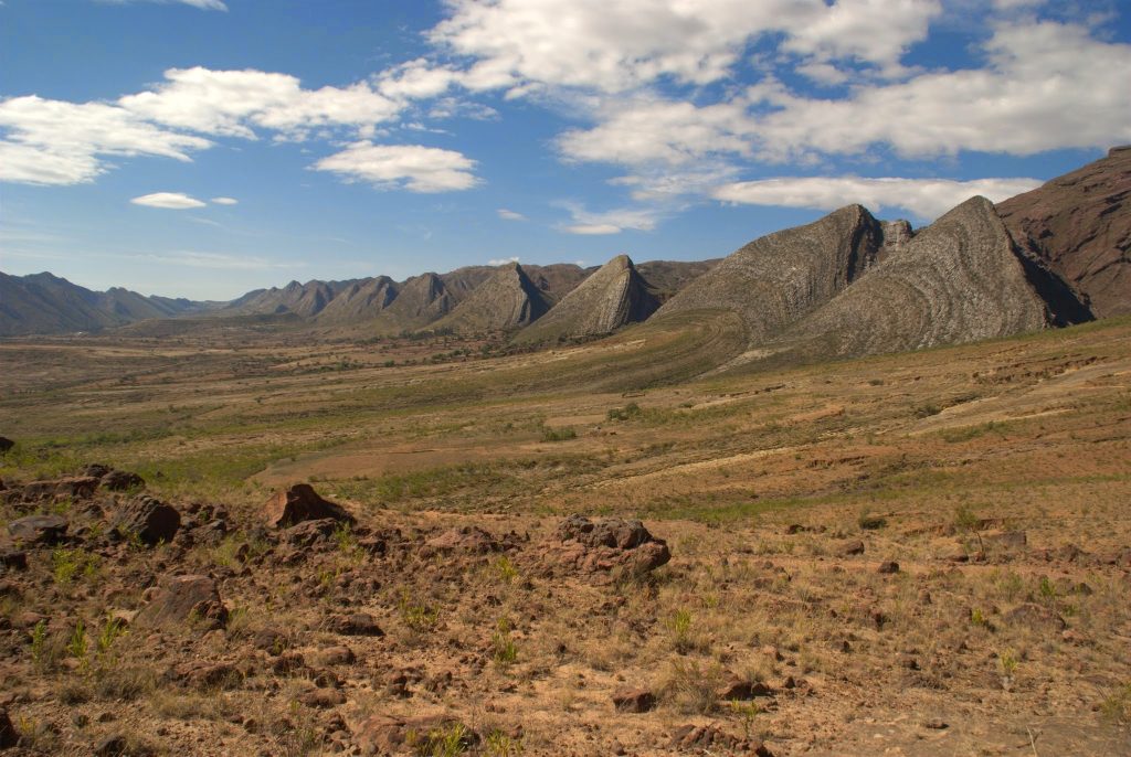 Toro Toro round hills from distance Bolivia