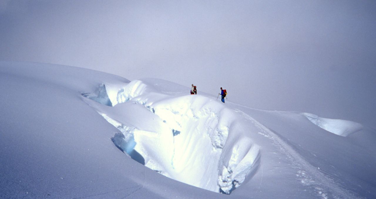 Crevasse on Pisco Cordillera Blanca Peru