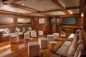 Galaxy yacht lounge area Galapagos