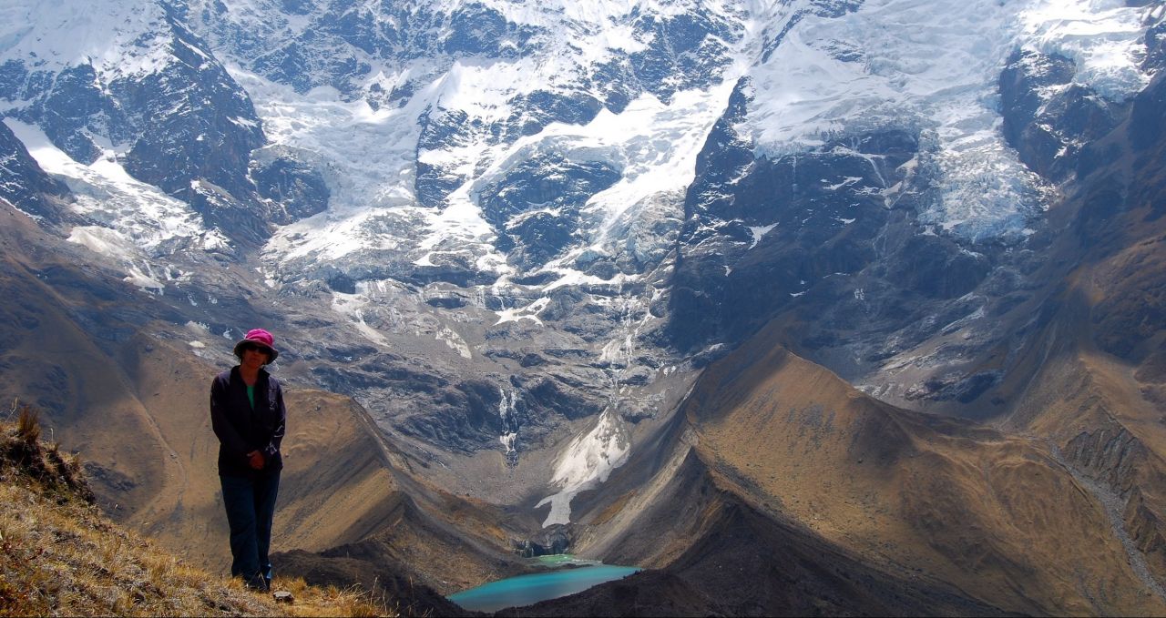 Humantay lake and peak Salkantay trek Peru