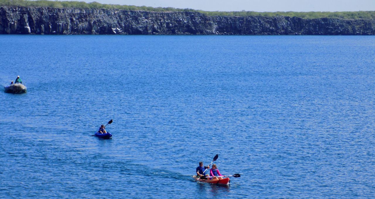 Kayaking off Isabela Galapagos