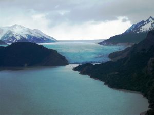 Lake and Glacier Grey Patagonia Chile