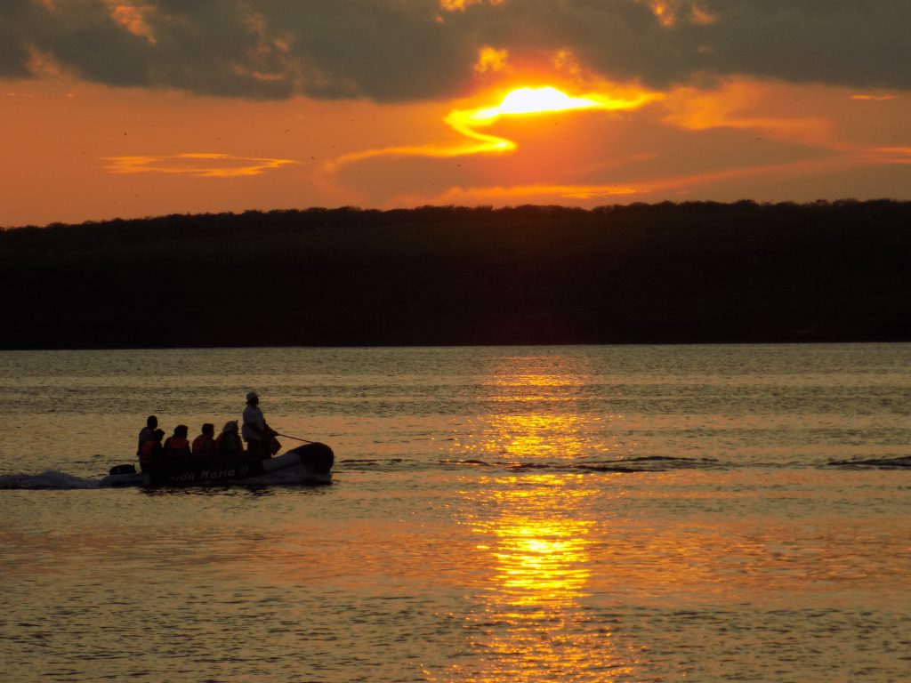 Panga ride sunset Galapagos