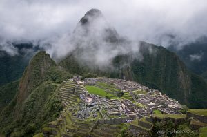 Machu Picchu site and Huayna Picchu mountain Peru
