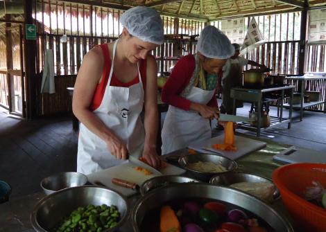 Cooking peruvian food