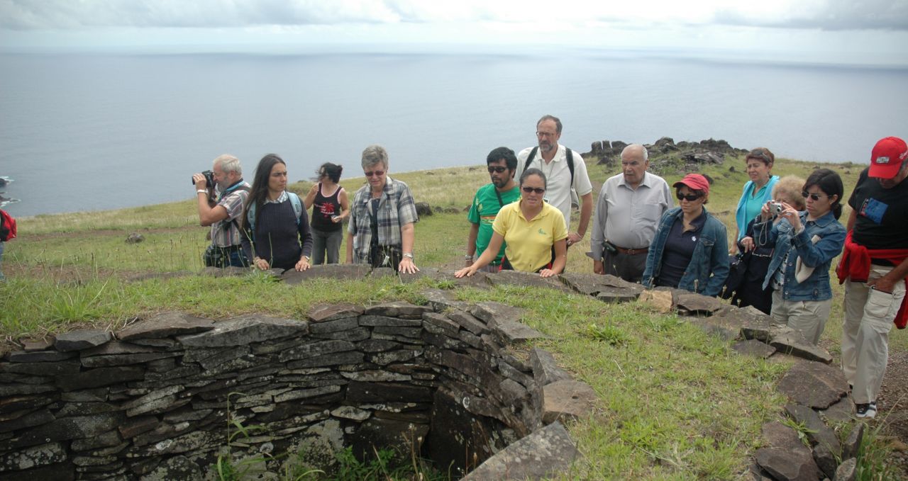 Orongo stone village easter island