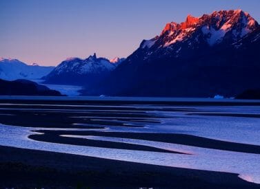 lago-grey-sunset-Paine chile
