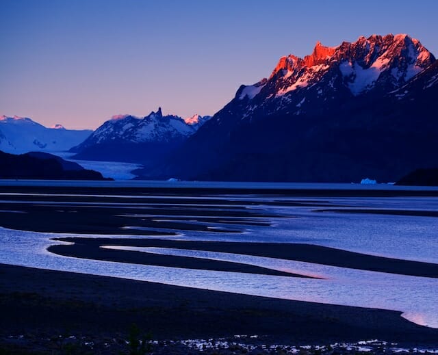 lago-grey-sunset-Paine chile