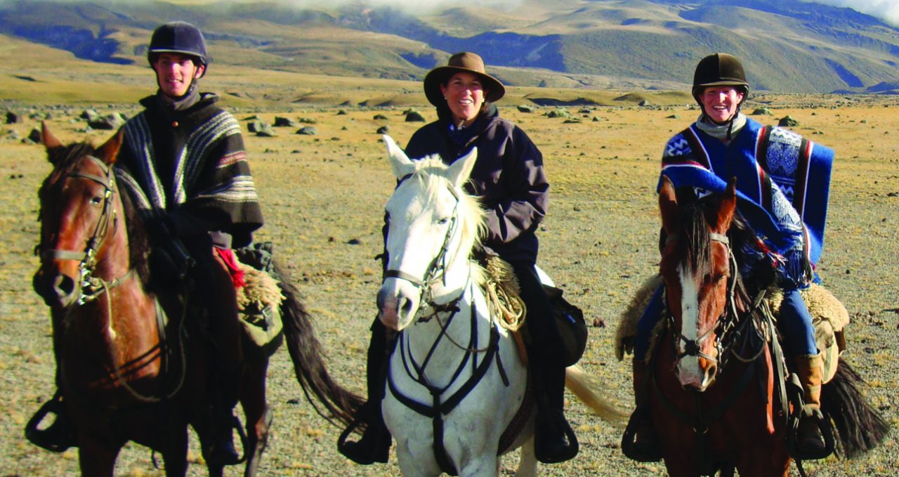 Cotopaxi volcano horse riders Ecuador