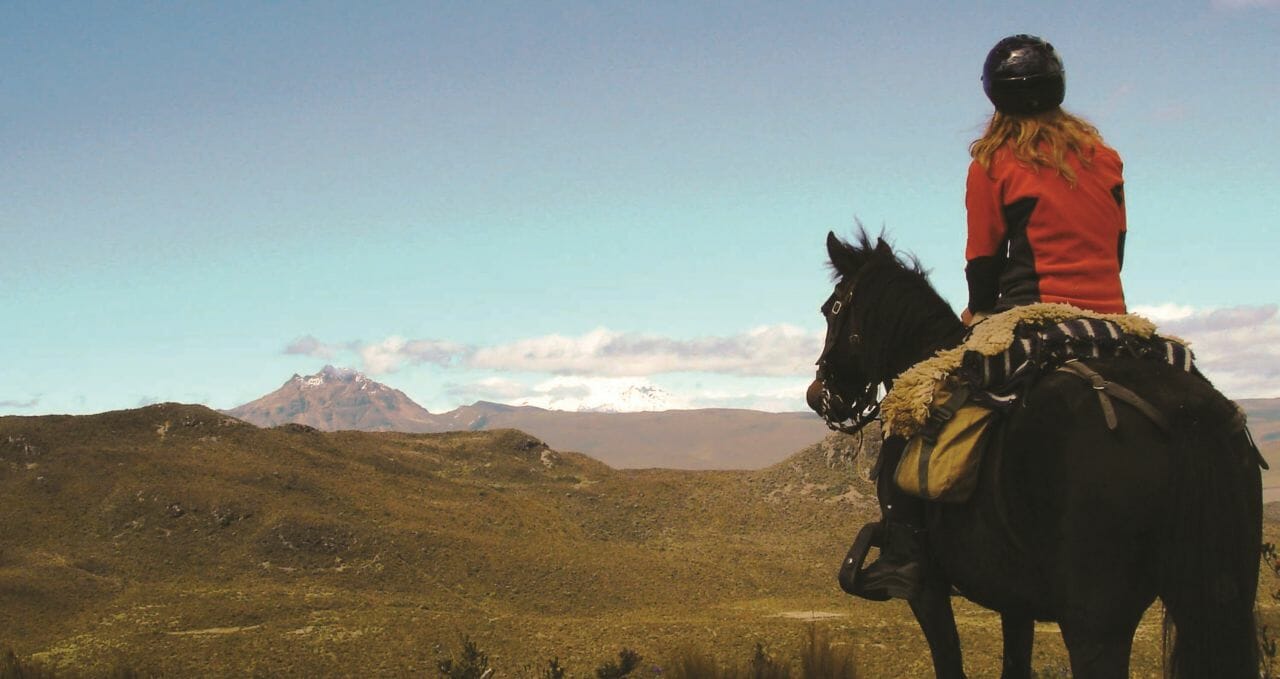 Horse rider Cotopaxi Ecuador