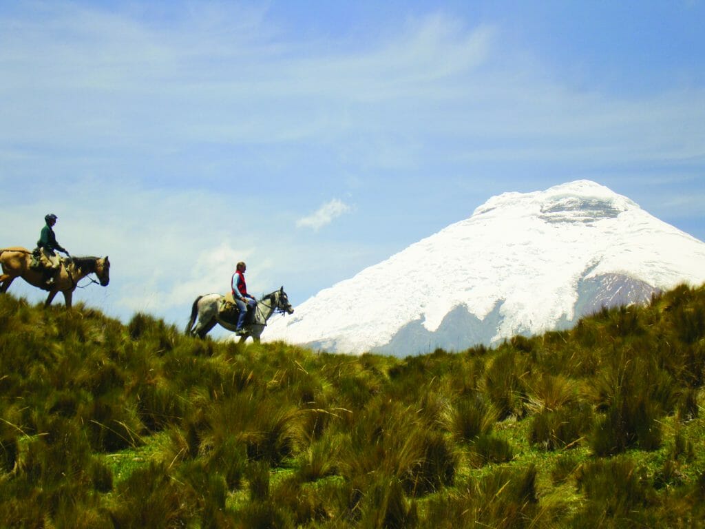 Horse riders Cotopaxi Ecuador