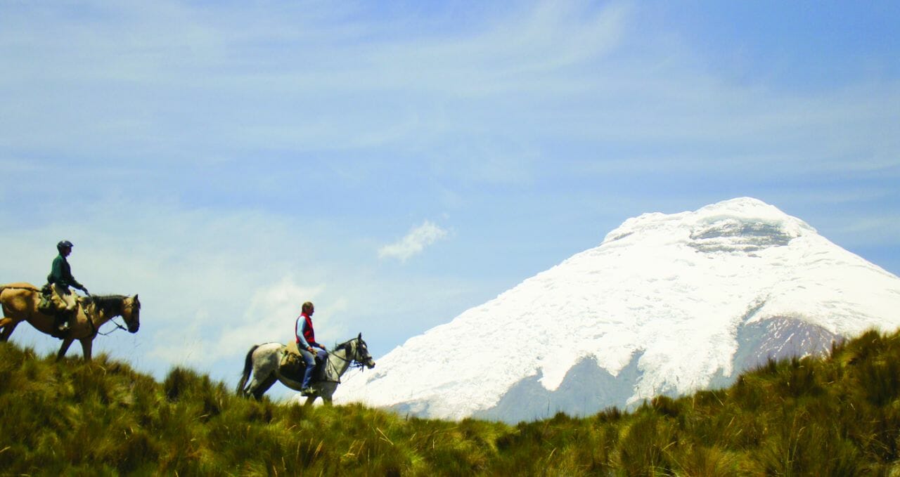 Horse riders Cotopaxi Ecuador
