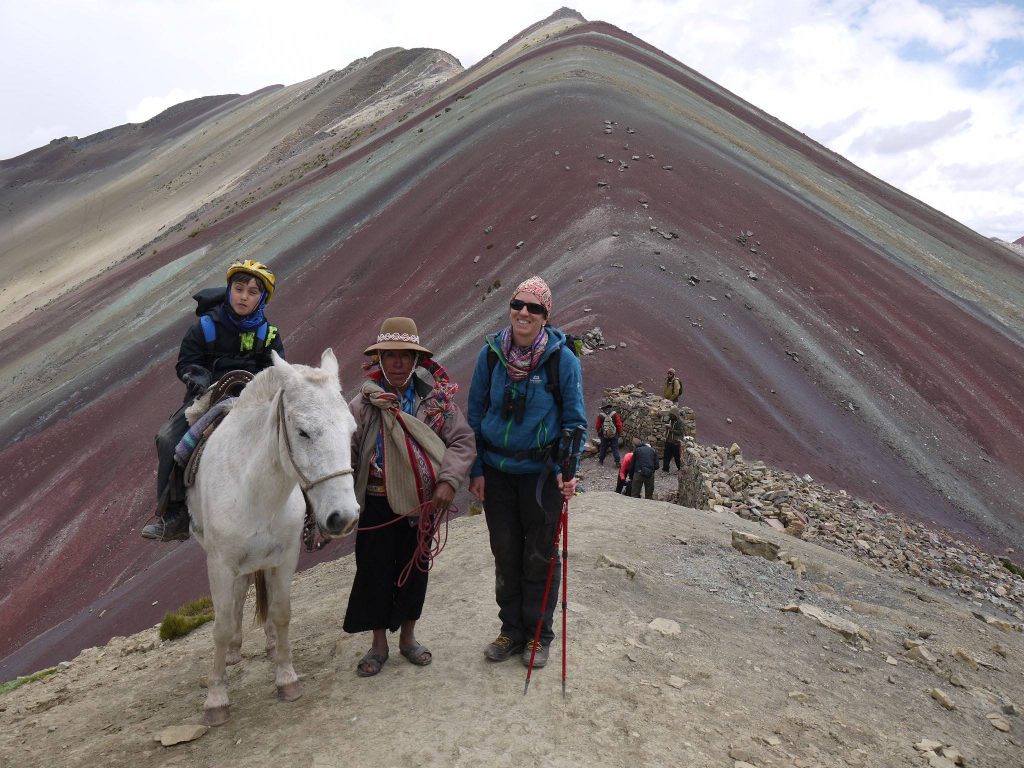 Kathy rainbow mountain Peru