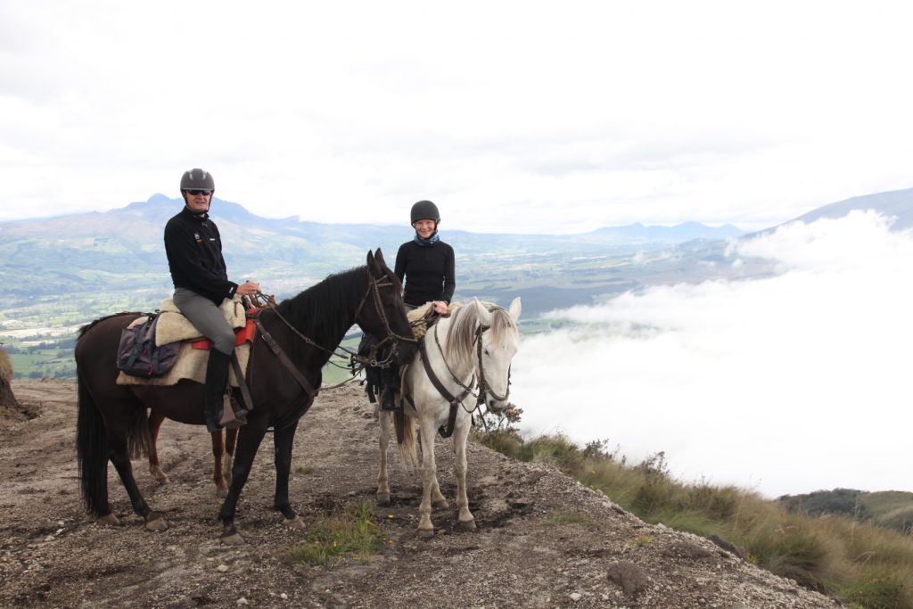 People horse riding Ecuador