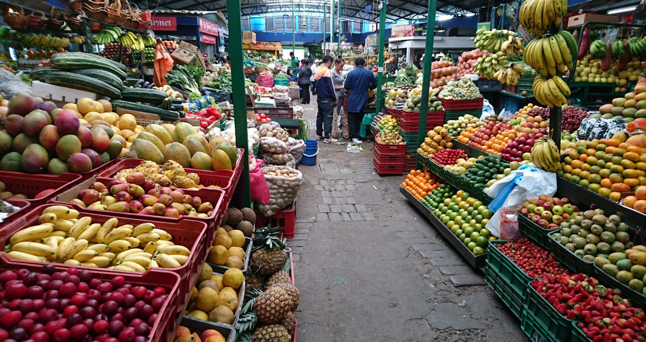 Fruit at Paloquemao market in Bogota Colombia