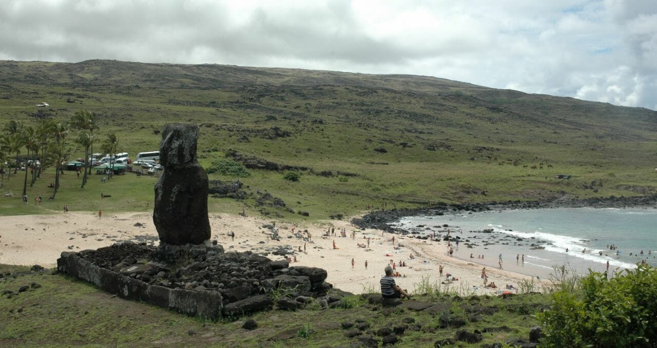 busy beach easter-island