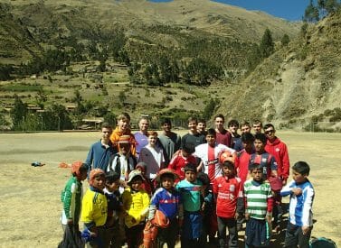 school group and homestay community Peru