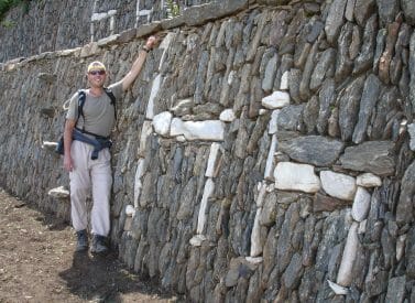 Choquequirao llama wall, Peru