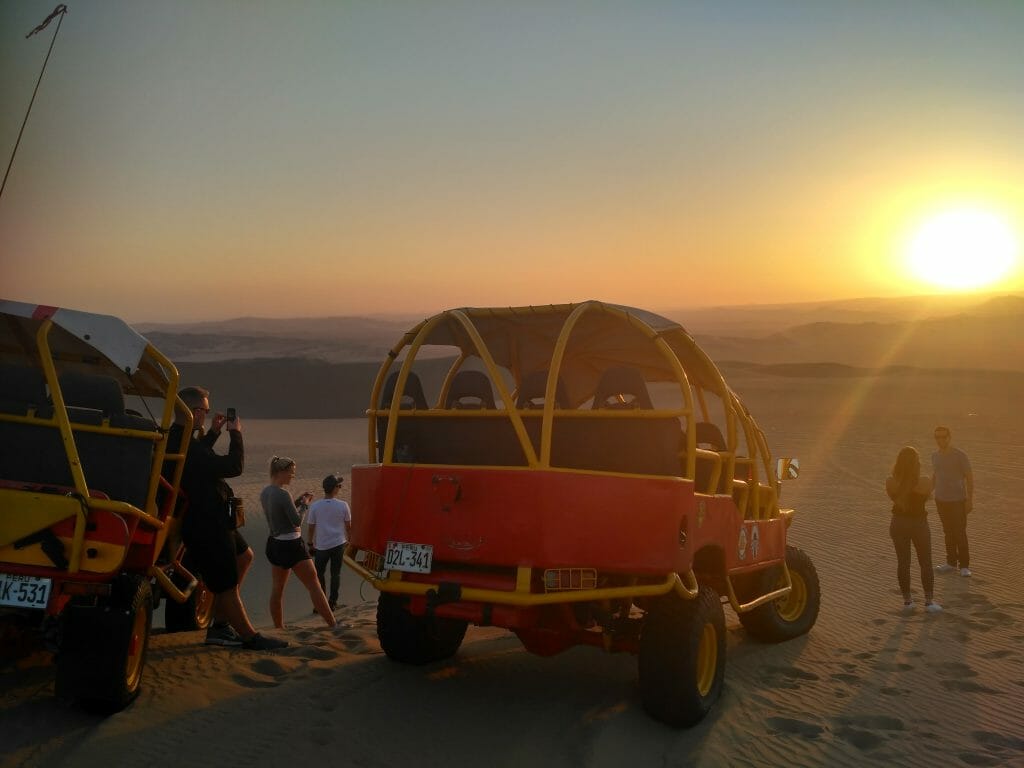 Dune sunset buggy Huacachina Peru