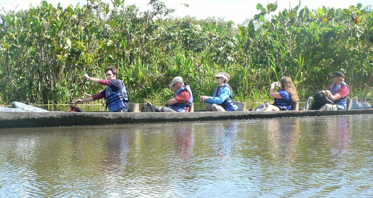Sani group in kayak, Ecuador