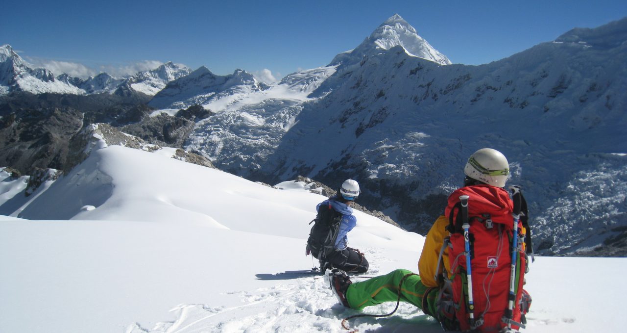 Resting before Ishinca Summit, Cordillera Blanca, Peru