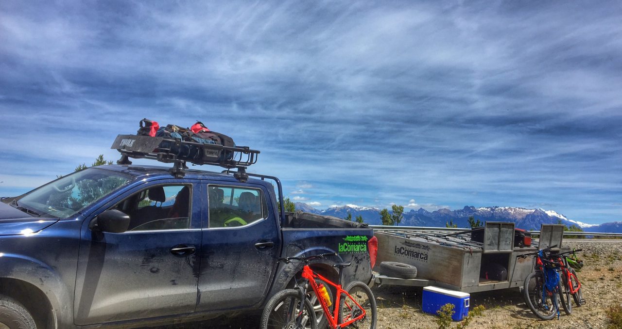 Cycle stop and wavy clouds, Chile