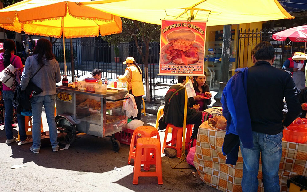 Street food La Paz Bolivia