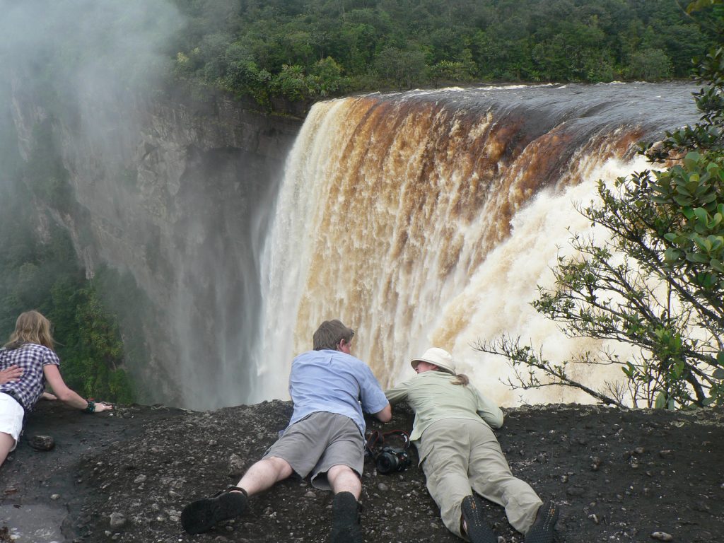 Watching the water fall, Kaieteur Falls, Guyana