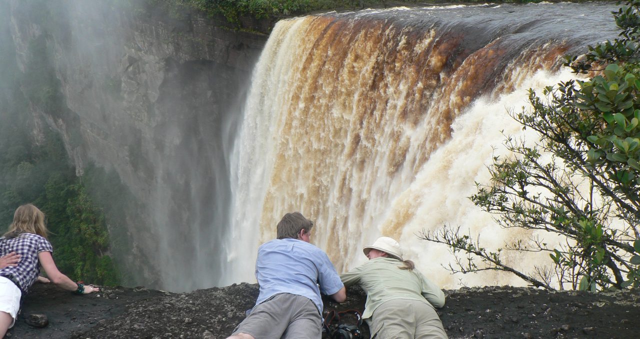 Watching the water fall, Kaieteur Falls, Guyana