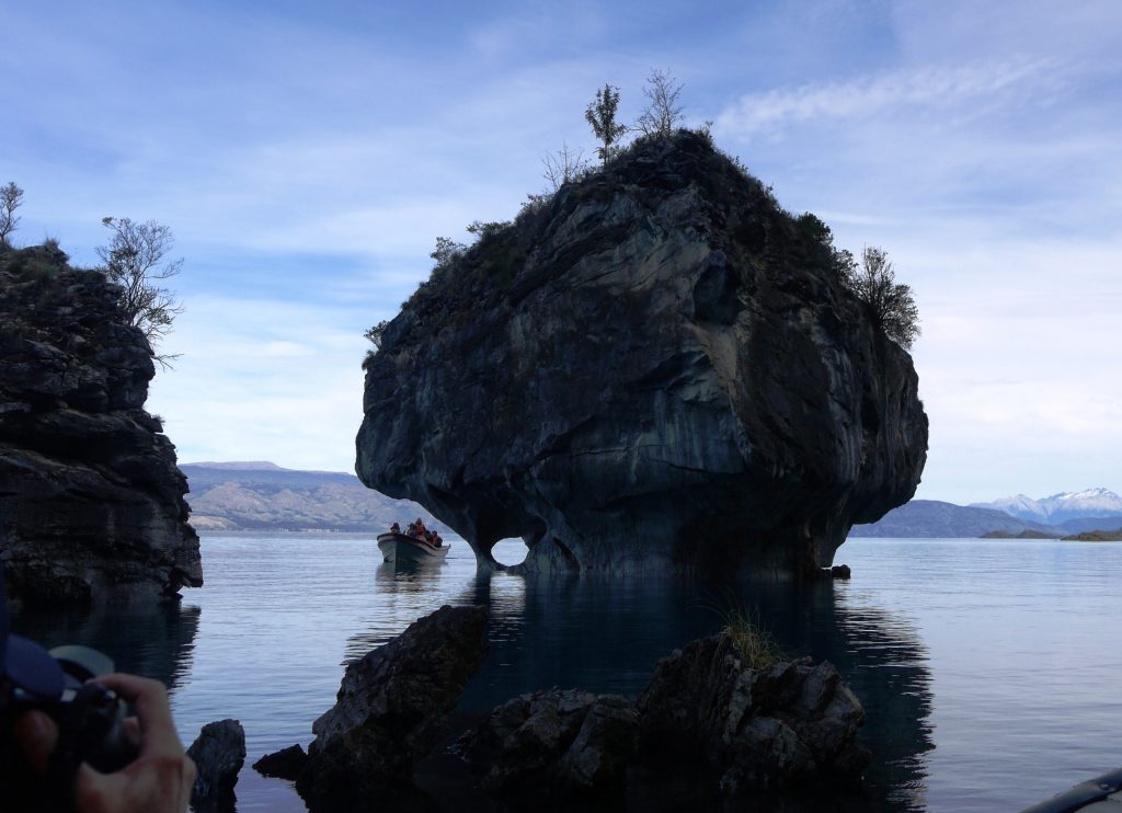 Marble cave islet, Lake General Carrera,Patagonia, Chile