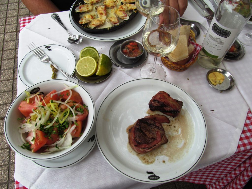 Food at Liguria Restaurant, Santiago, Chile