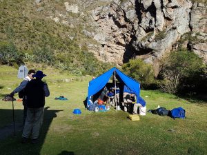 Kitchen tent, Inca trail, Peru