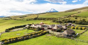 Aerial view, Hacienda Porvenir, Cotopaxi, Ecuador