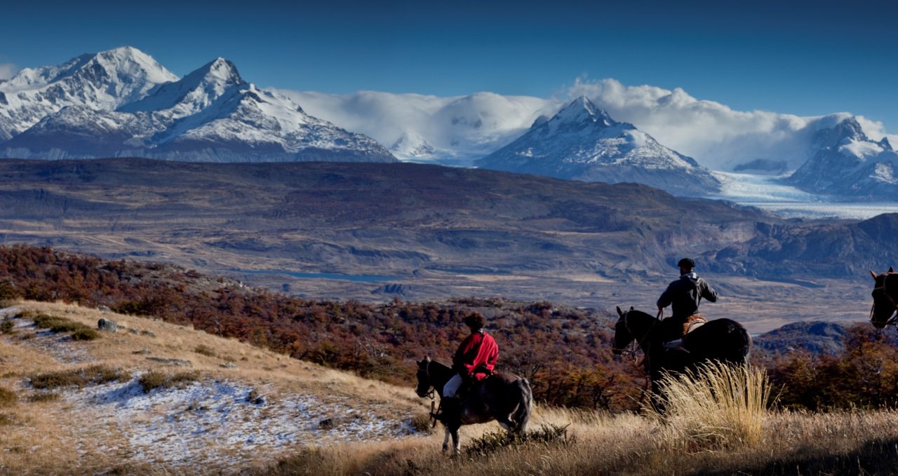 Horse riding, Estancia Cristina, Patagonia, Argentina