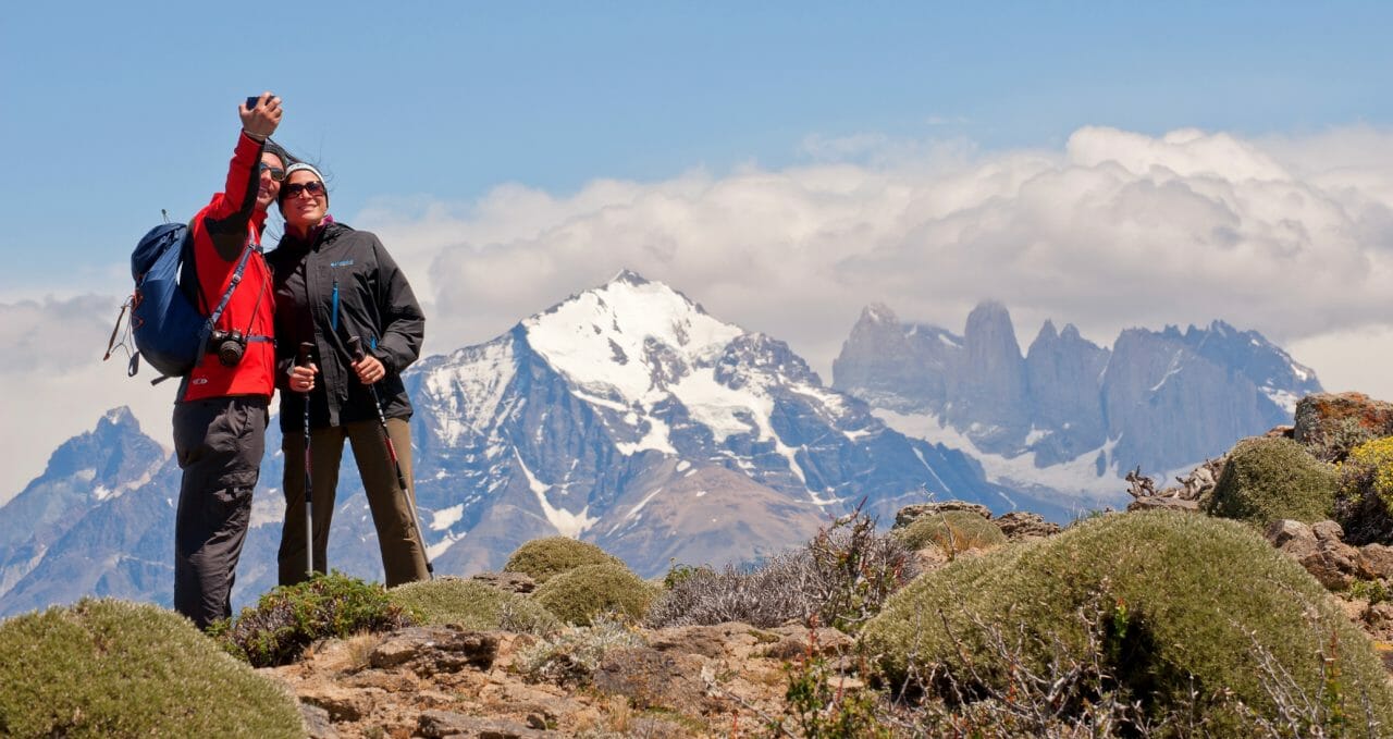 In the Torres del Paine National, Tierra Patagonia, Patagonia, Chile