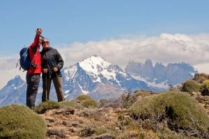 In the Torres del Paine National, Tierra Patagonia, Patagonia, Chile