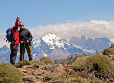 In the Torres del Paine National, Tierra Patagonia, Patagonia, Chile