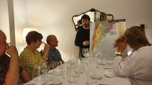 Santiago explaining wine regions, Casa Coupage, Buenos Aires, Argentina