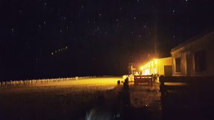 The lodge and the night sky, Bahia Bustamante, Patagonia, Argentina