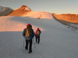 going up Acotango Bolivia