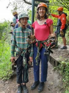 Kathy and Lewis at zipline Mindo