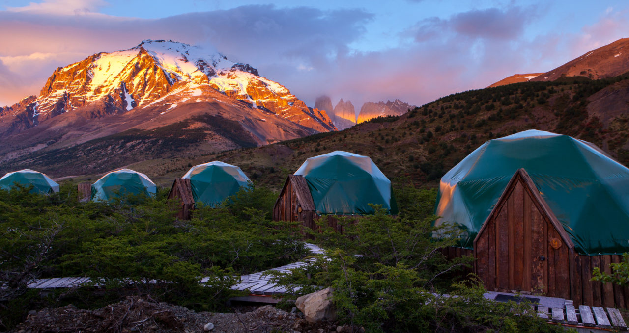 Standard domes, Eco Camp, Torres del Paine, Patagonia, Chile