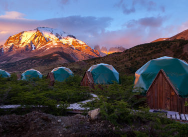 Standard domes, Eco Camp, Torres del Paine, Patagonia, Chile